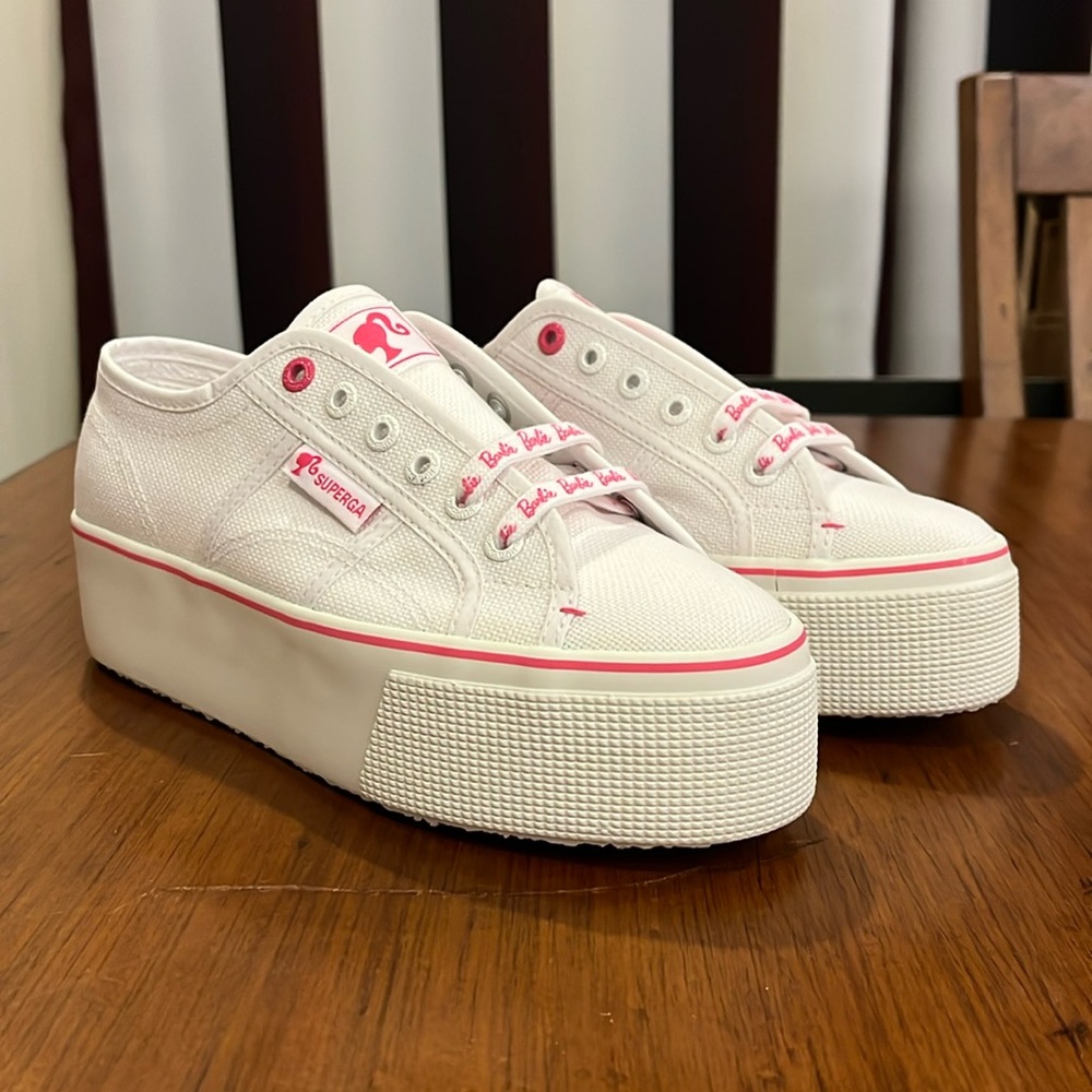 Superga x Barbie Classic 2790 Shoes Sneakers new white canvas Women’s Size 7